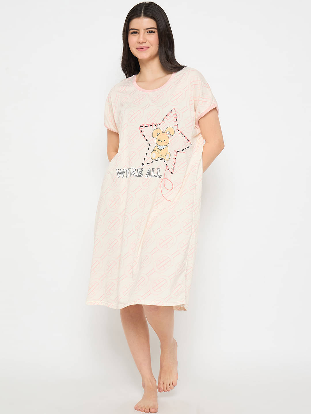     			Camey Pink Viscose Women's Nightwear Nighty & Night Gowns ( Pack of 1 )