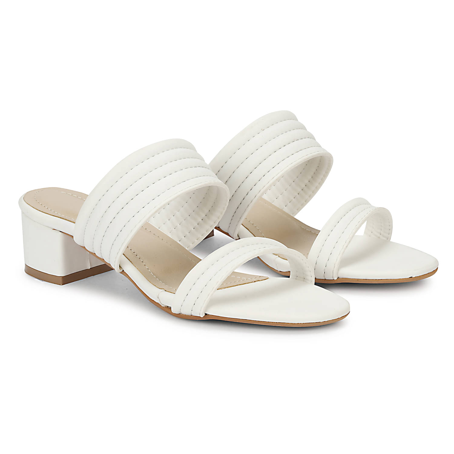     			Commander White Women's Slip On Heels