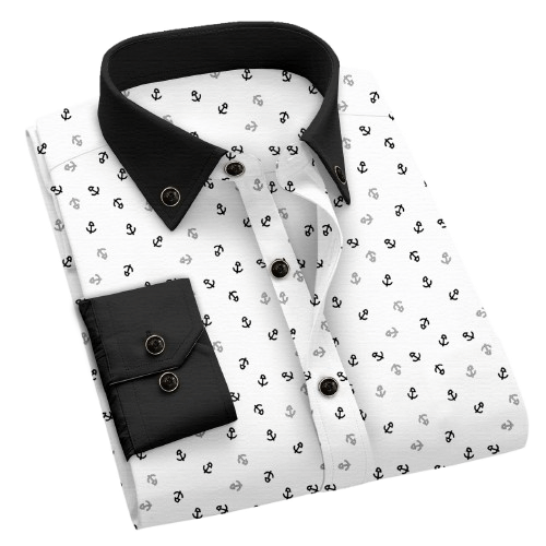     			DEVILFASHION Cotton Blend Regular Fit Printed Full Sleeves Men's Casual Shirt - White ( Pack of 1 )