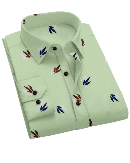     			DEVILFASHION Cotton Blend Regular Fit Printed Full Sleeves Men's Casual Shirt - Mint Green ( Pack of 1 )