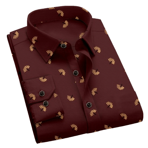 DEVILFASHION Rayon Regular Fit Printed Full Sleeves Men's Casual Shirt - Maroon ( Pack of 1 )     			DEVILFASHION Rayon Regular Fit Printed Full Sleeves Men's Casual Shirt - Maroon ( Pack of 1 )