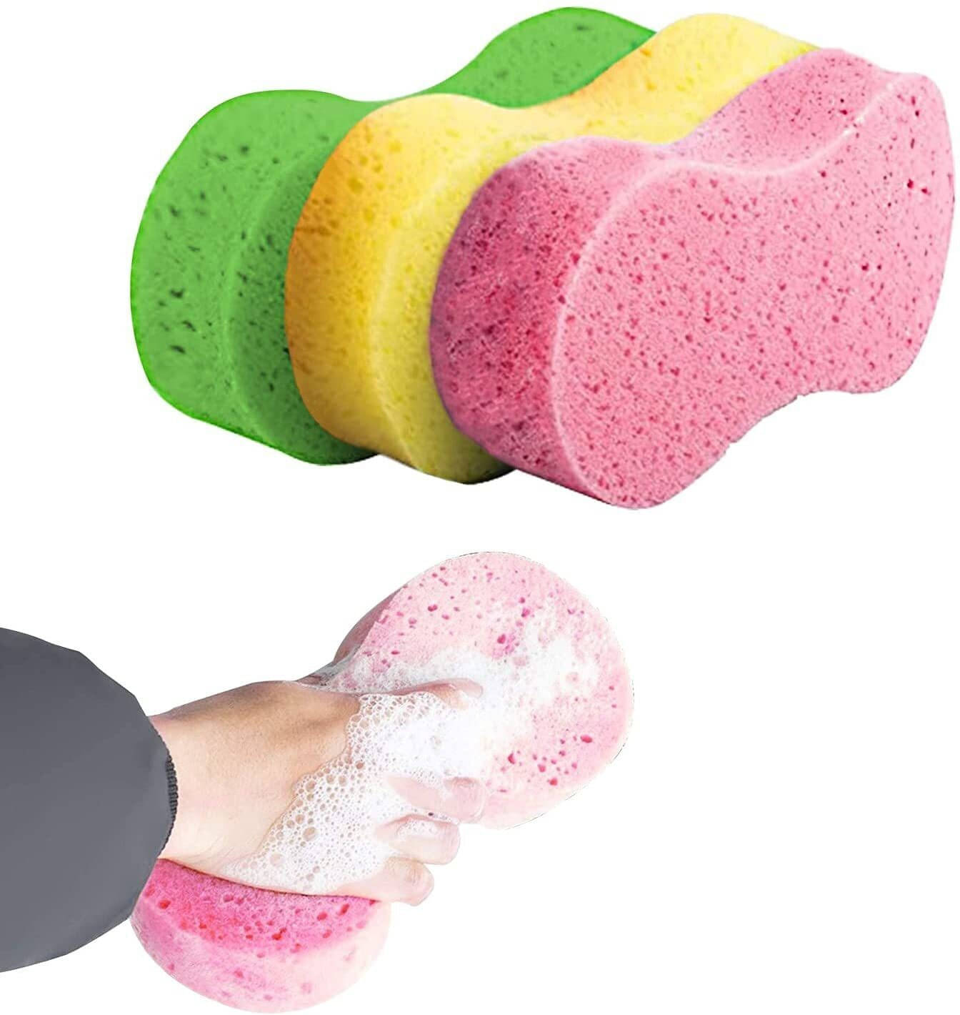     			Favoto Microfiber Vehicle Washing  Sponge (Pack Of 3)