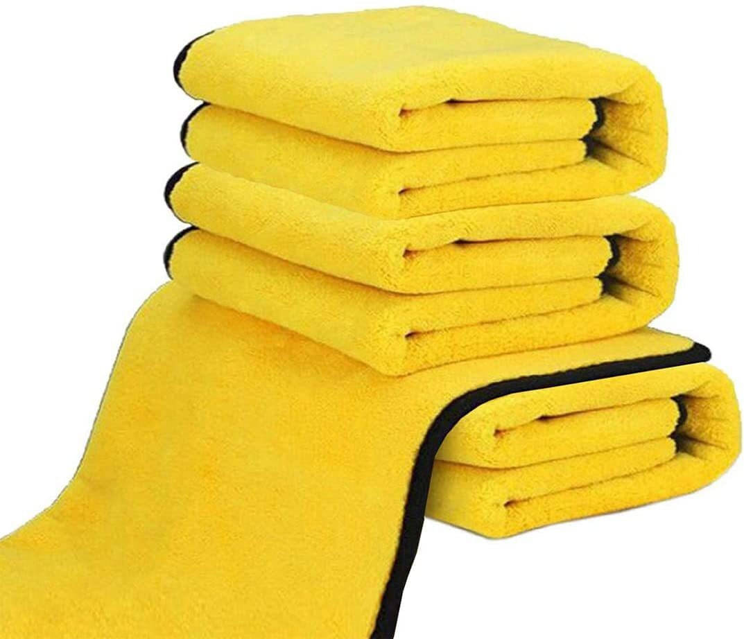     			Favoto Yellow 400 GSM Microfiber Cloth For Automobile ( Pack of 3 )