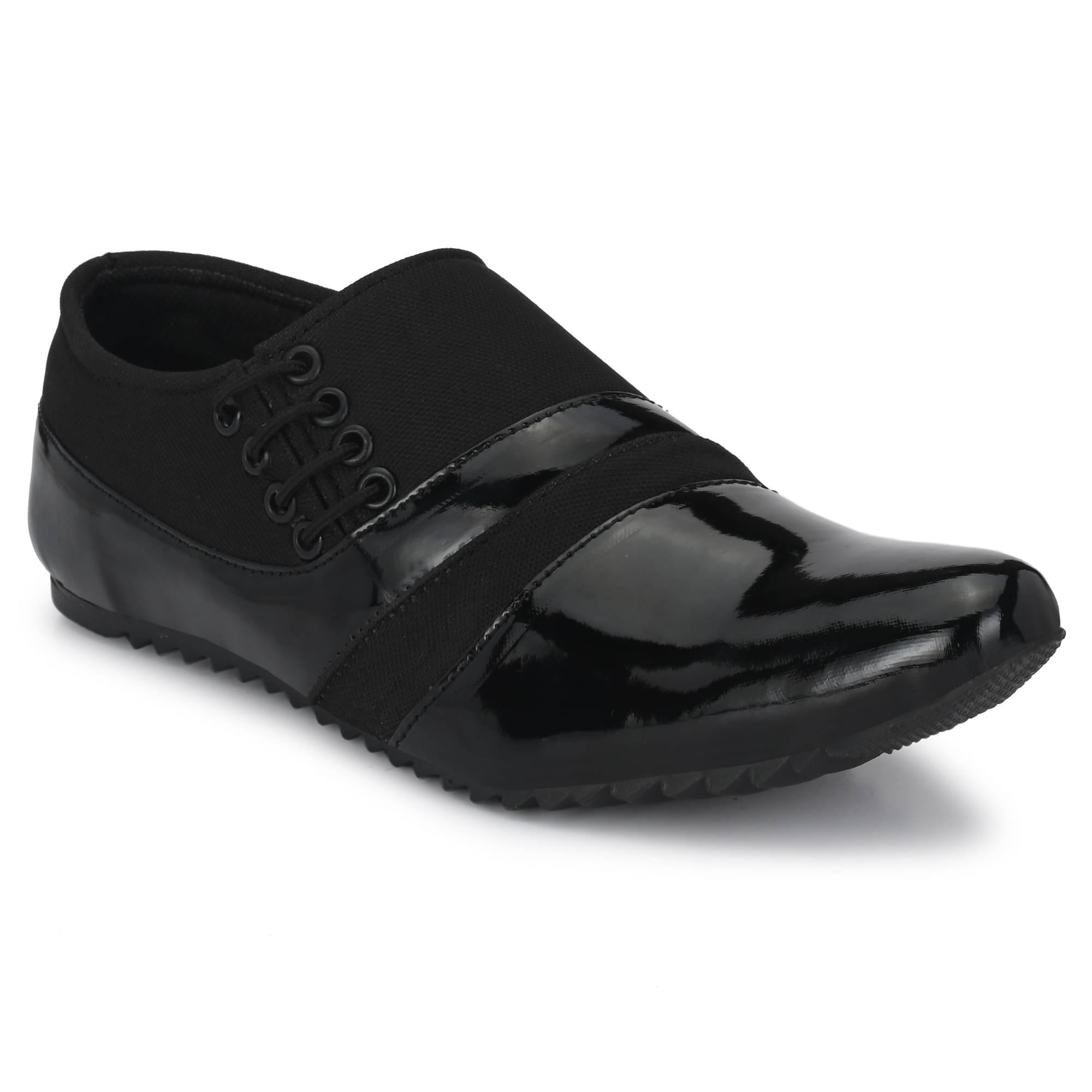     			Groofer Black Men's Slip-on Shoes