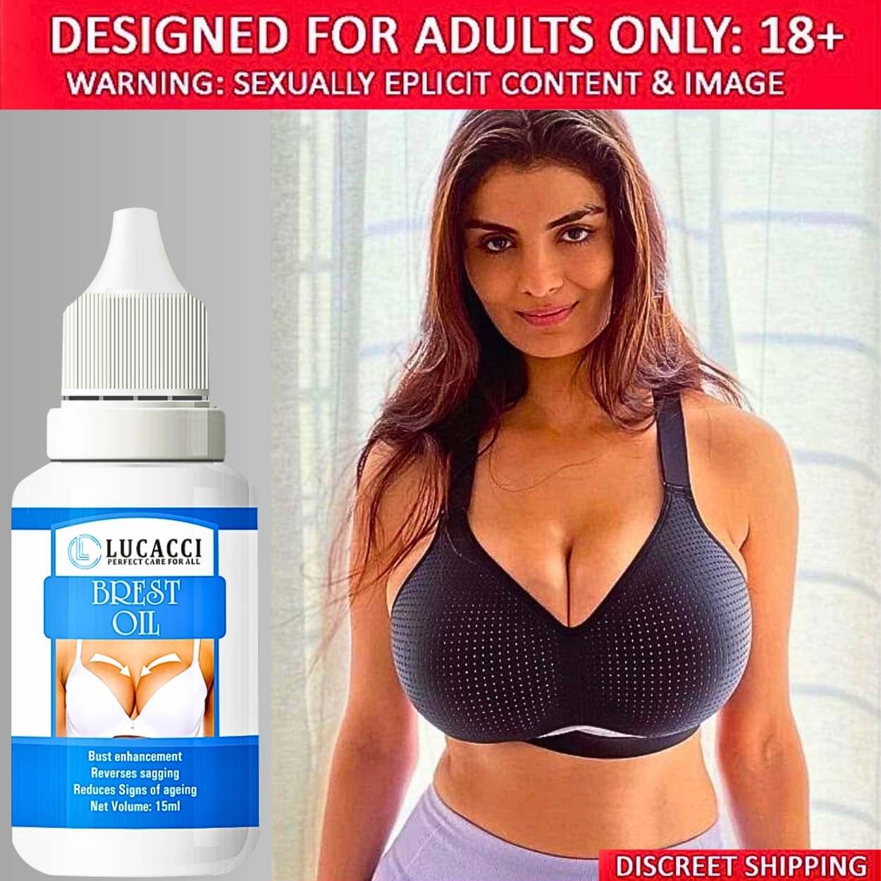     			LUCACCI Natural Breast Enlargement Oil Effective Full Breast Enhancer Increase Tightness Big Bust Breast Care Oil Breast Beauty Oil Over 10 Lac+ Happy women. It's your turn to have Bigger, Tighter & Uplifted Proportions