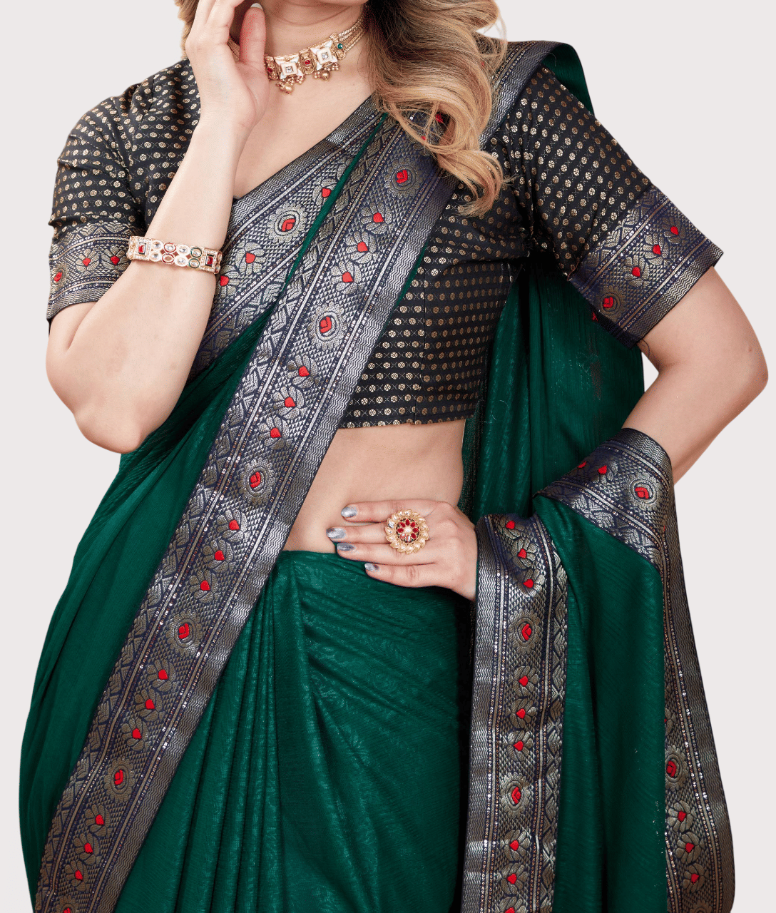 Parmila Fashion Chiffon Embellished Saree With Unstitched Blouse Piece ( Mint Green ) Parmila Fashion Chiffon Embellished Saree With Unstitched Blouse Piece ( Mint Green )