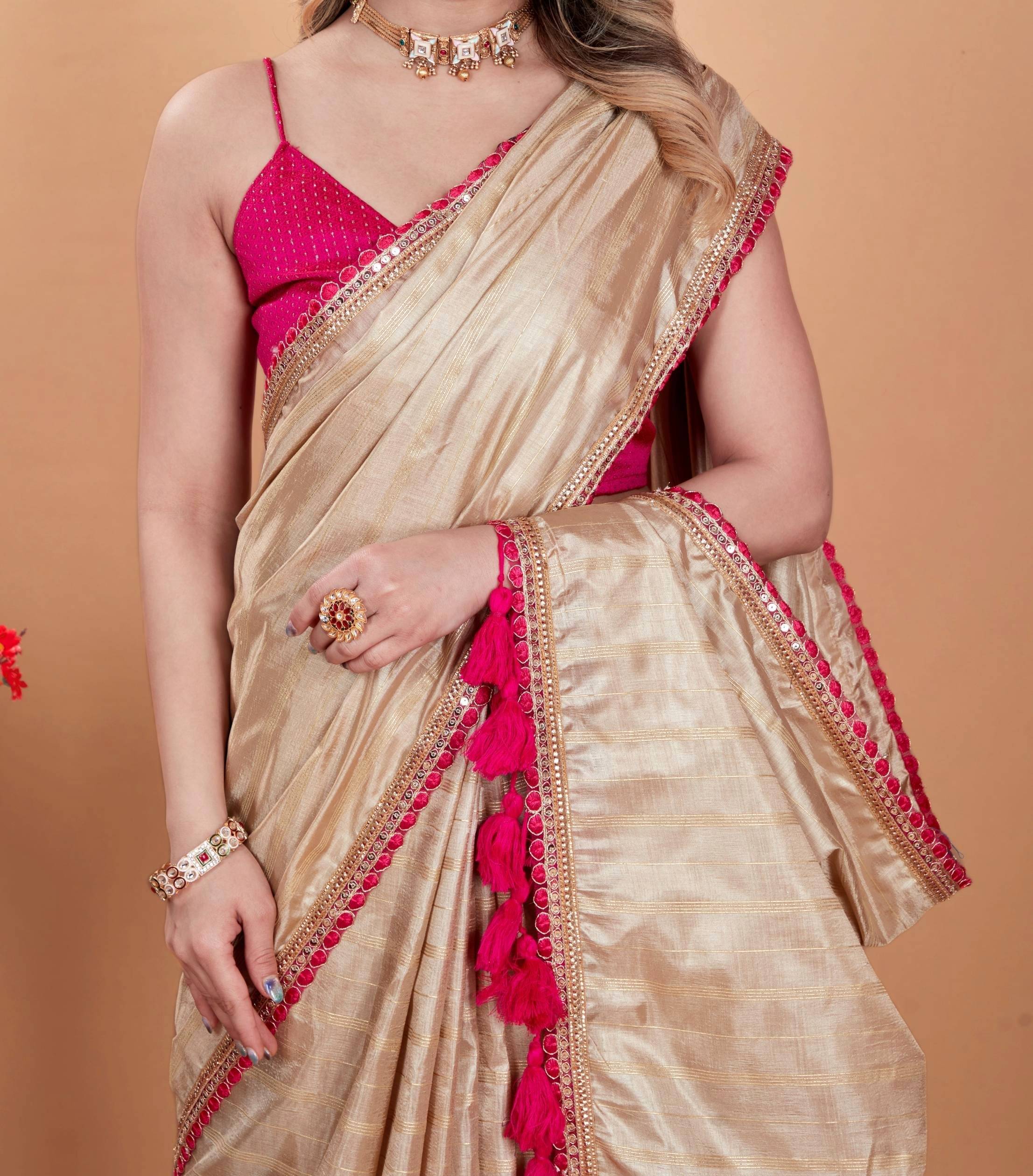Parmila Fashion Chiffon Printed Saree With Unstitched Blouse Piece ( Brown ) Parmila Fashion Chiffon Printed Saree With Unstitched Blouse Piece ( Brown )