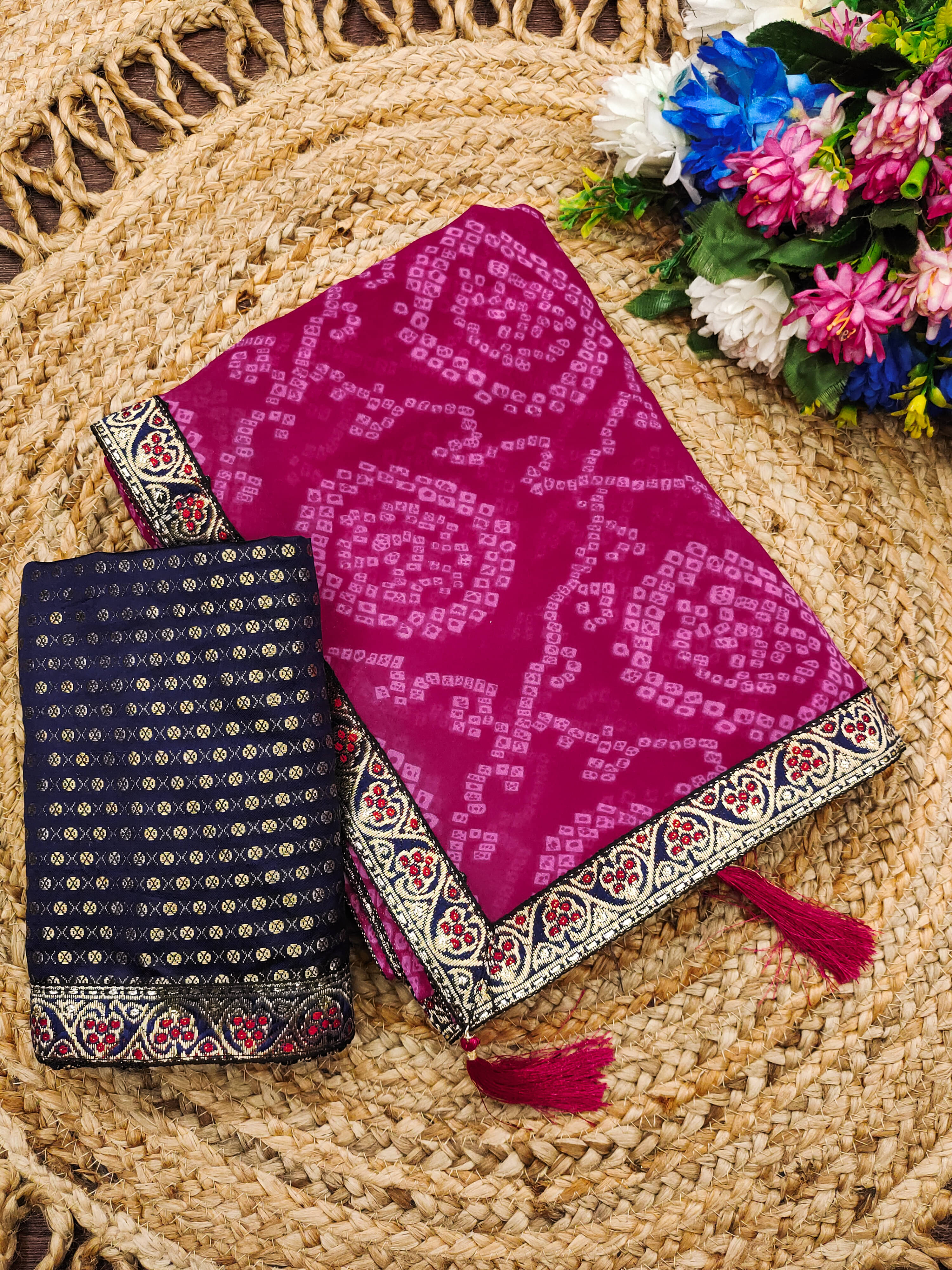 Parmila Fashion Chiffon Printed Saree With Unstitched Blouse Piece ( Pink ) Parmila Fashion Chiffon Printed Saree With Unstitched Blouse Piece ( Pink )