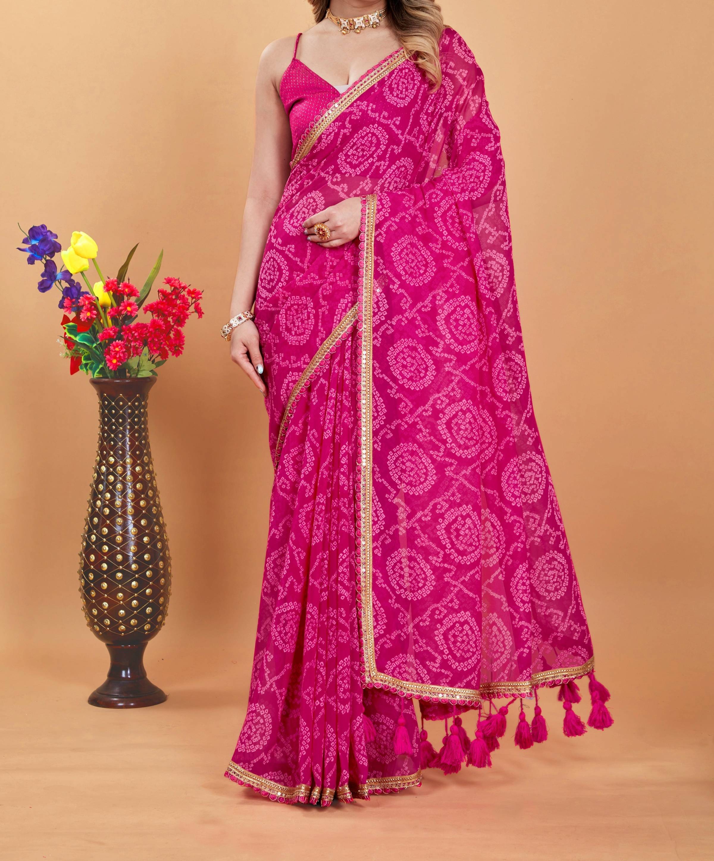     			Parmila Fashion Chiffon Printed Saree With Unstitched Blouse Piece ( Multicolor 18 )