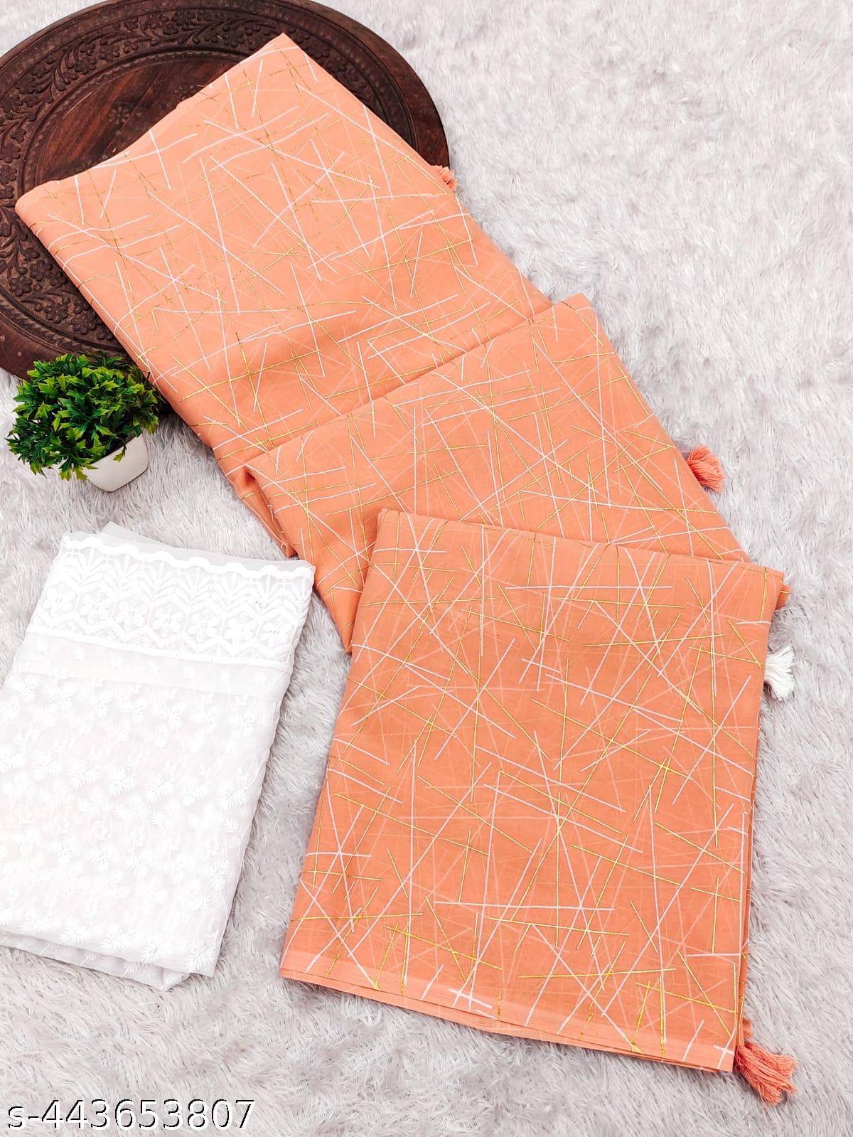     			Parmila Fashion Georgette Embellished Saree With Unstitched Blouse Piece ( Orange )