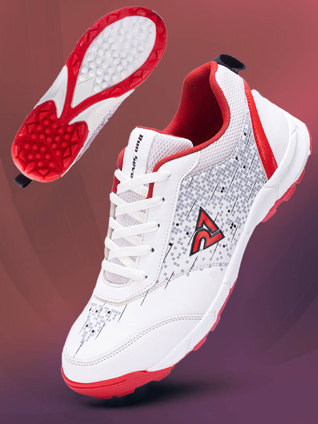 RUN SEVEN Red Cricket Shoes - Sports Shoes | Buy online on ZillyBuy