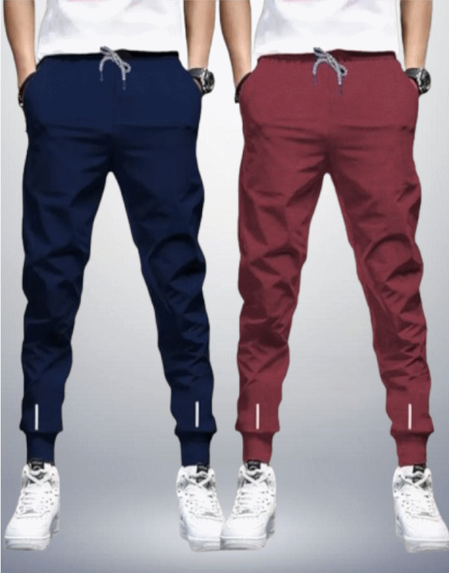 Reya Multicolor Cotton Blend Men's Trackpants ( Pack of 2 ) - Track Pants | Buy online on ZillyBuy