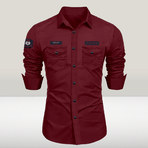 SHREE VASTRA HOUSE 100% Cotton Regular Fit Solids Full Sleeves Men's Casual Shirt - Maroon ( Pack of 1 )     			SHREE VASTRA HOUSE 100% Cotton Regular Fit Solids Full Sleeves Men's Casual Shirt - Maroon ( Pack of 1 )