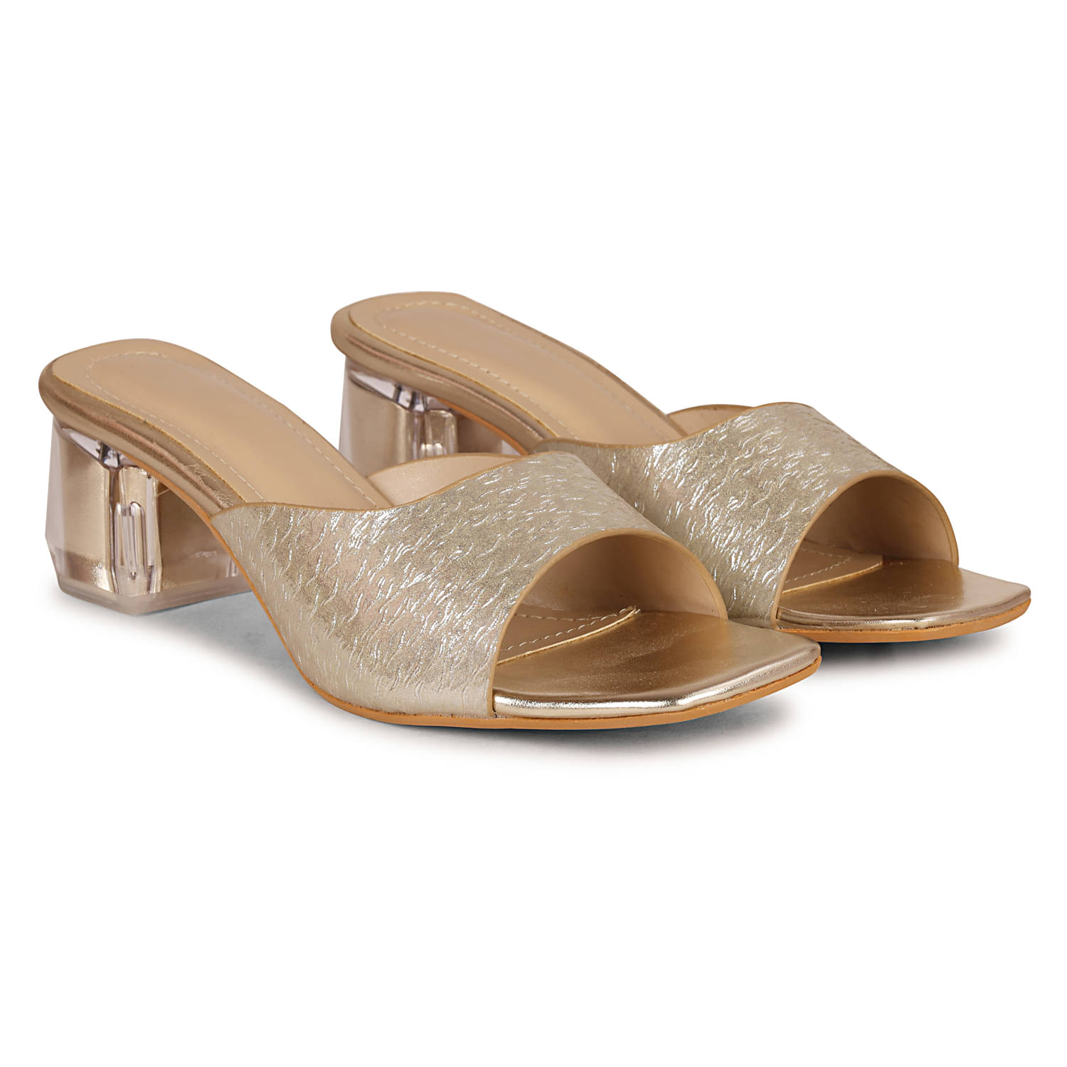     			Saheb Gold Women's Slip On Heels