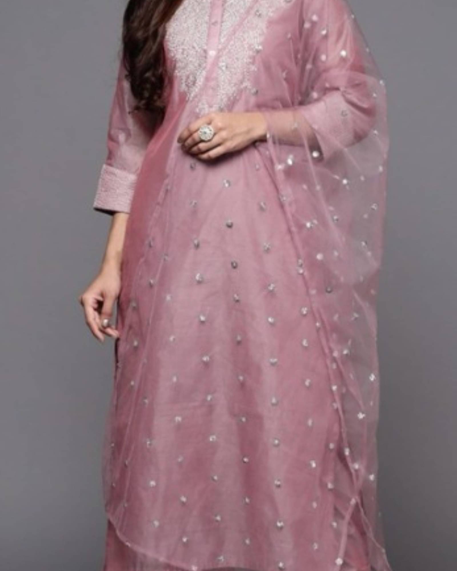 Shree Aksharam Trends Women's Chanderi Embroidered Kurti With Pants ( Pink )     			Shree Aksharam Trends Women's Chanderi Embroidered Kurti With Pants ( Pink )
