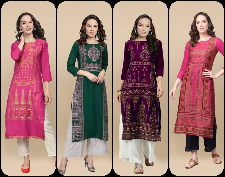 Sn Enterprise Women's Crepe Printed Straight Kurti - ( Multicolor ) Sn Enterprise Women's Crepe Printed Straight Kurti - ( Multicolor )