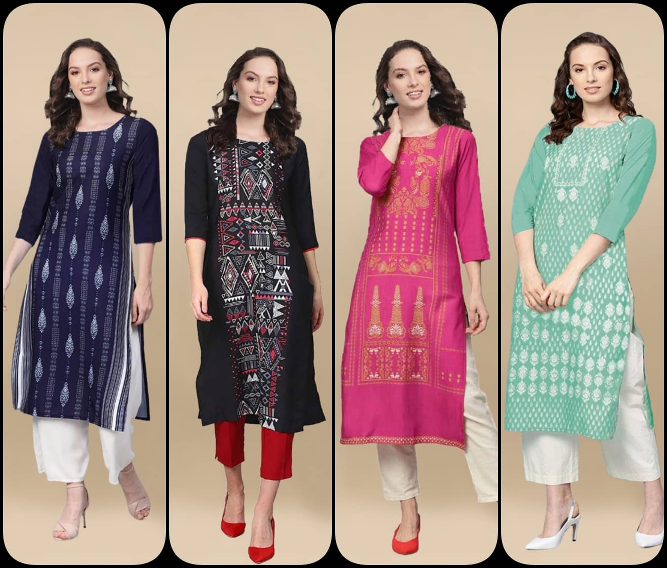 Sn Enterprise Women's Crepe Printed Straight Kurti - ( Multicolor ) Sn Enterprise Women's Crepe Printed Straight Kurti - ( Multicolor )