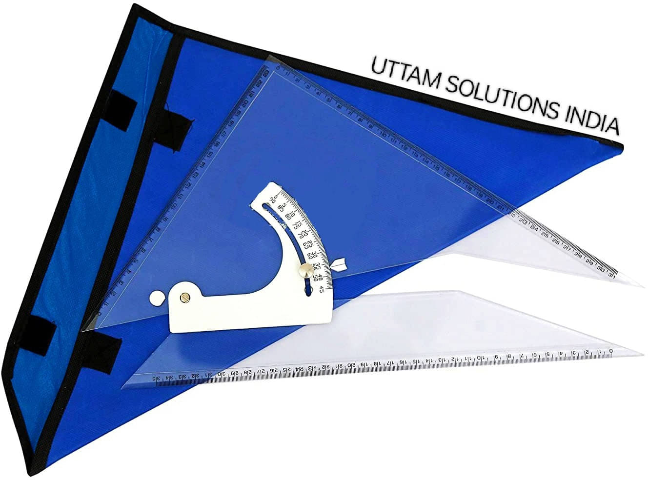    			Uttam Adjustable Set Square 12 Inch Ruler (Set of 1, Transparent)