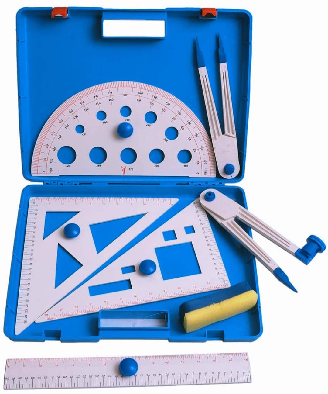 Uttam Geometry Box For Teaching Students Purpose (Set of 7) PLASTIC Geometry Box (Blue) Uttam Geometry Box For Teaching Students Purpose (Set of 7) PLASTIC Geometry Box (Blue)