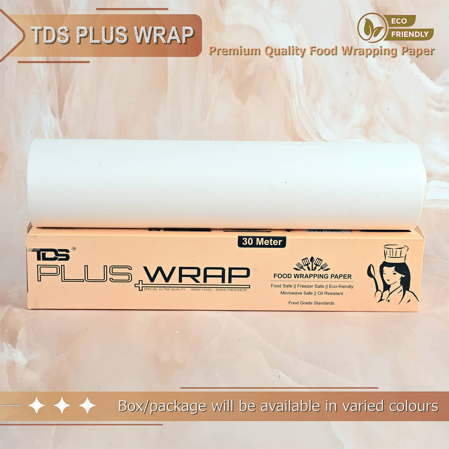    			30 Meter Food Wrap Paper (White)