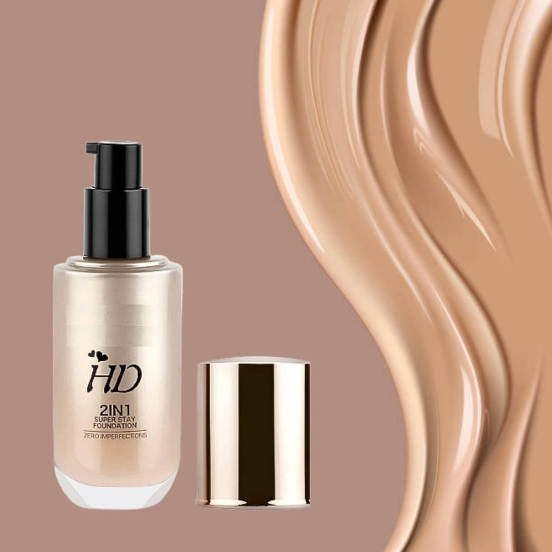     			RED4 Waterproof Super Saty Liquid HD Foundation For All Skin Type( Pack of 1 )