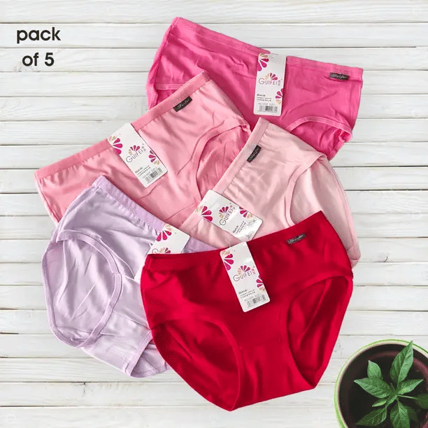 Bebron Pack of 5 Cotton Hipster For Women ( Multicolor )
