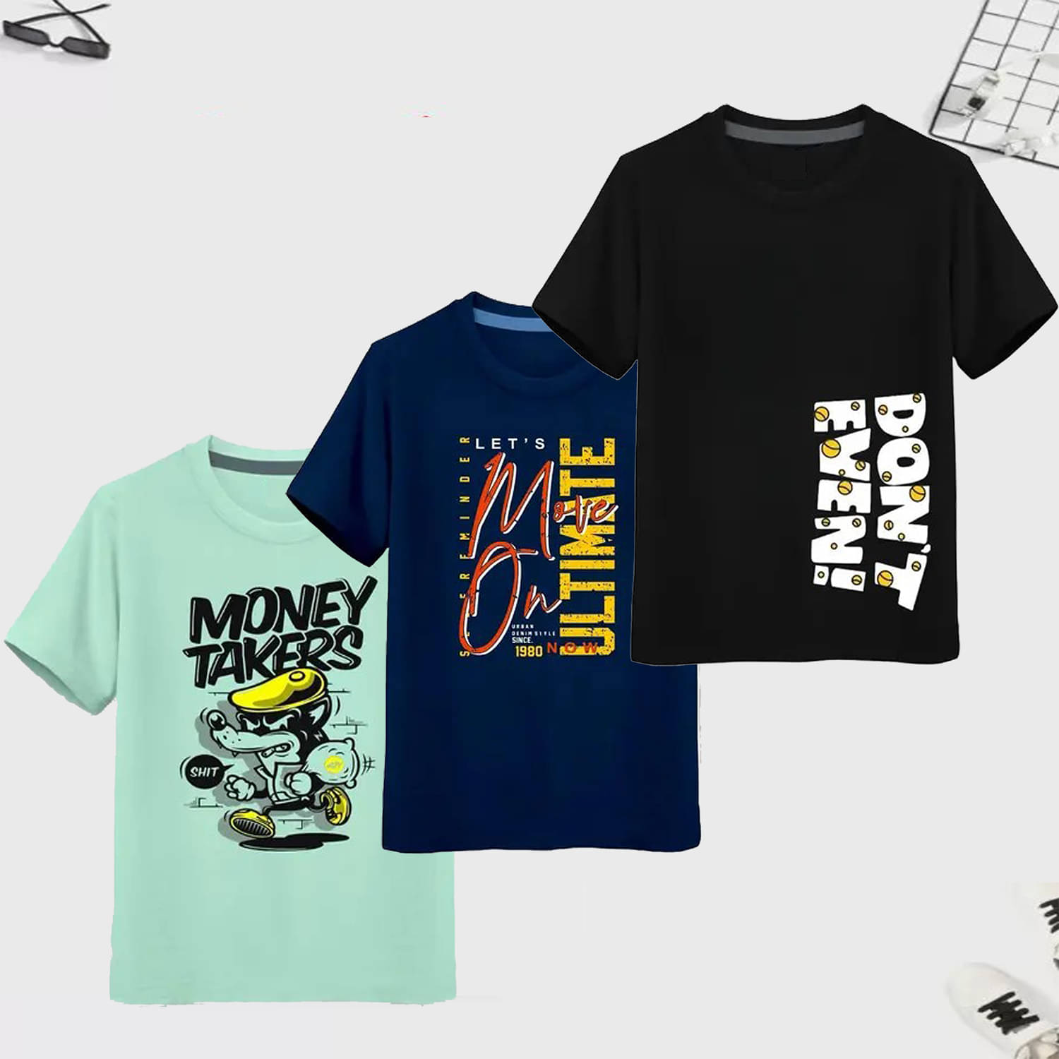     			CUTE TREND Pack of 1 Boys Cotton T-Shirt ( Multicolor 3 )
