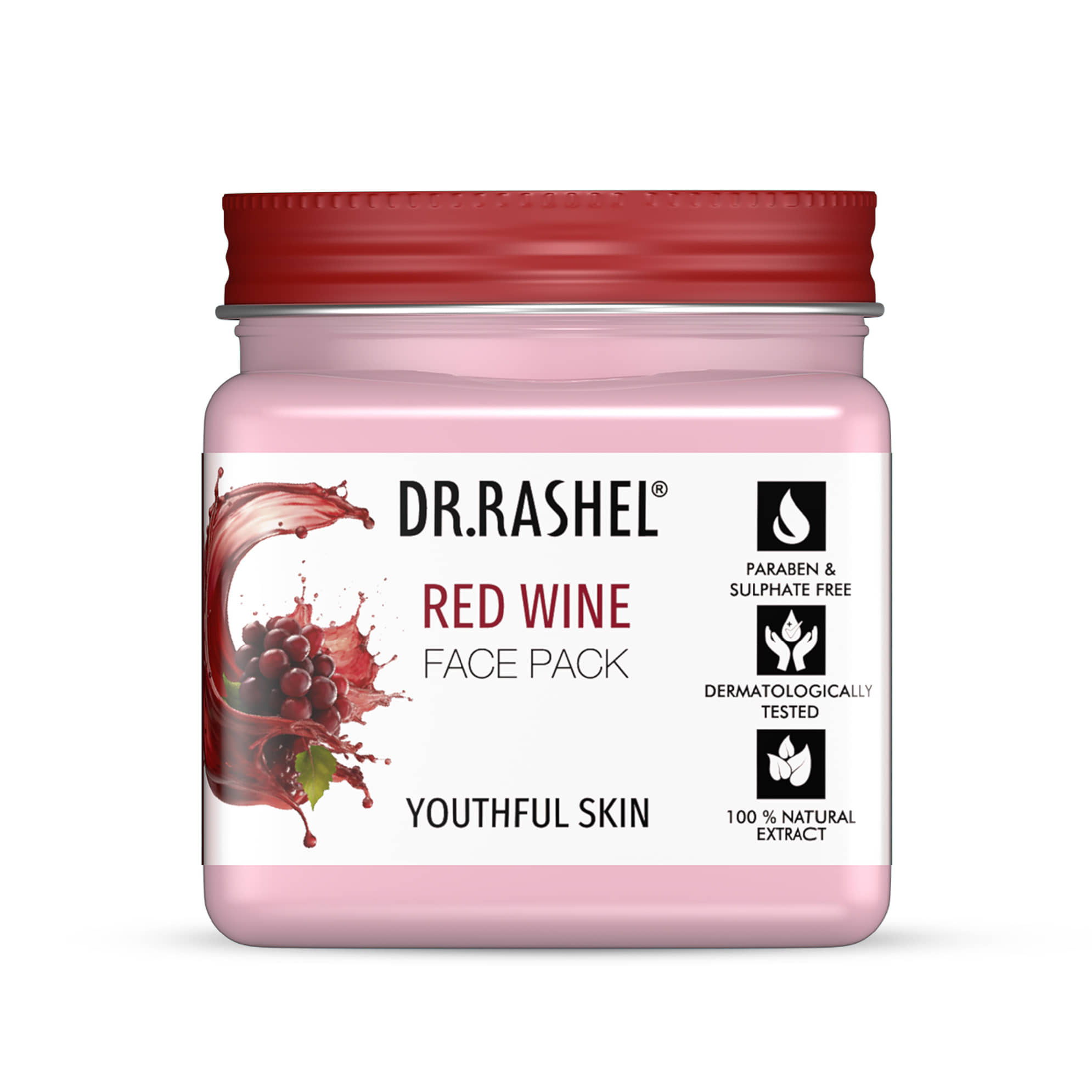 DR.RASHEL Red Wine Face Pack Replenishing & Rejuvenation Pack For All Skin Types (Pack of 1)