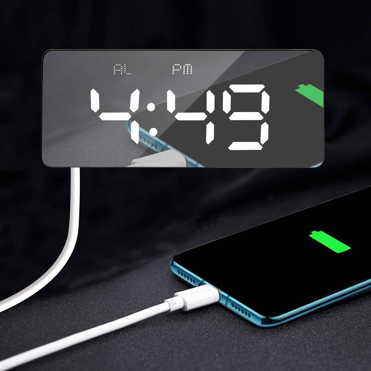 FITAZA Digital Plastic Rectangular Table Clock - Pack of 1 FITAZA Digital Plastic Rectangular Table Clock - Pack of 1