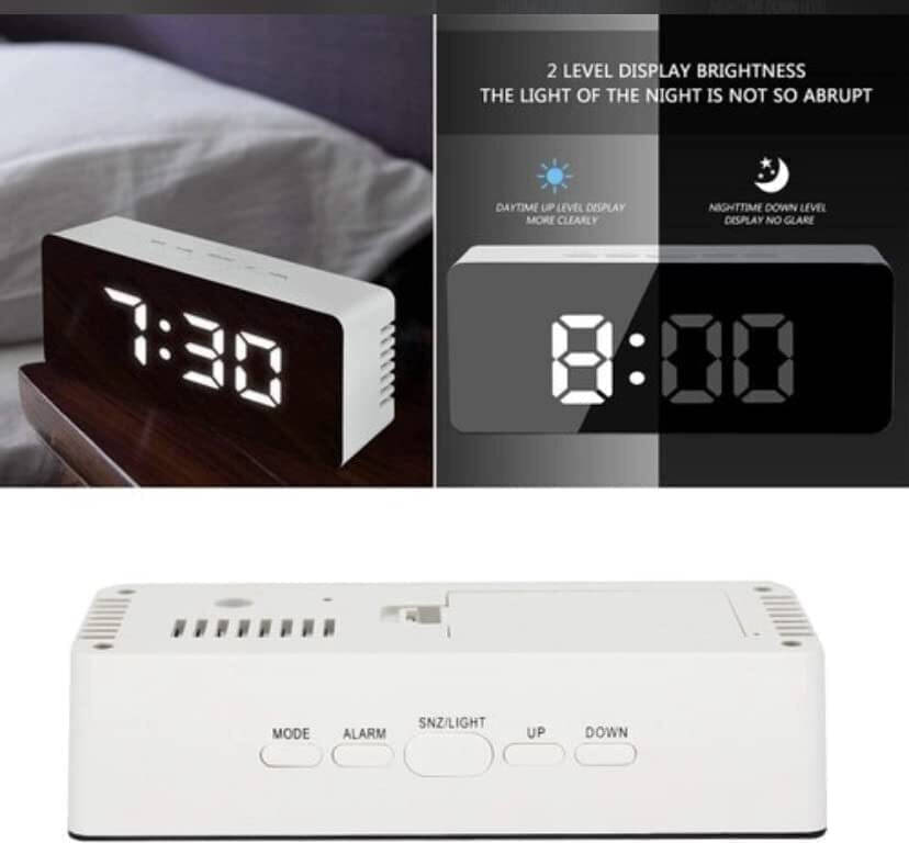     			FITAZA Digital Plastic Rectangular Table Clock - Pack of 1
