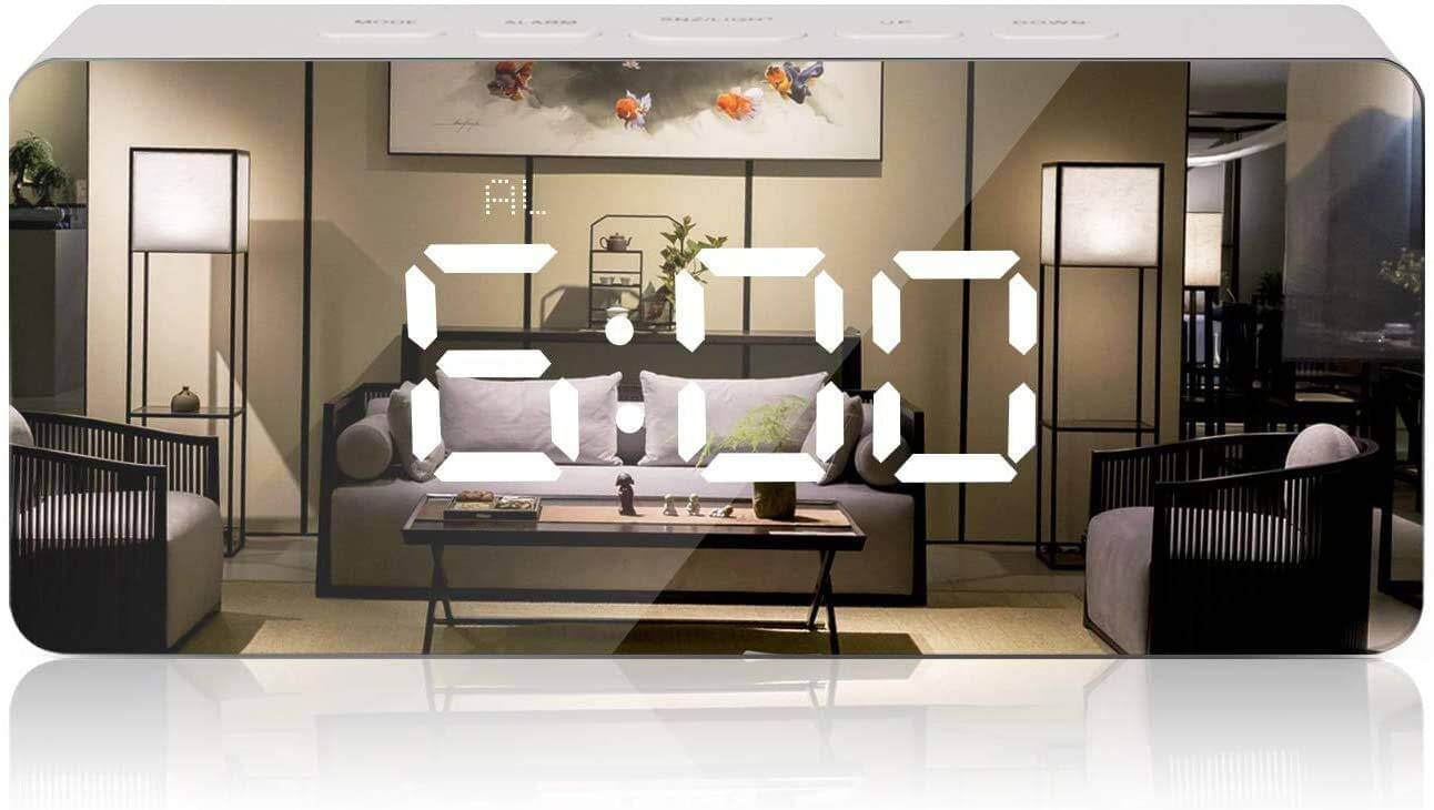     			FITAZA Digital Plastic Rectangular Table Clock - Pack of 1