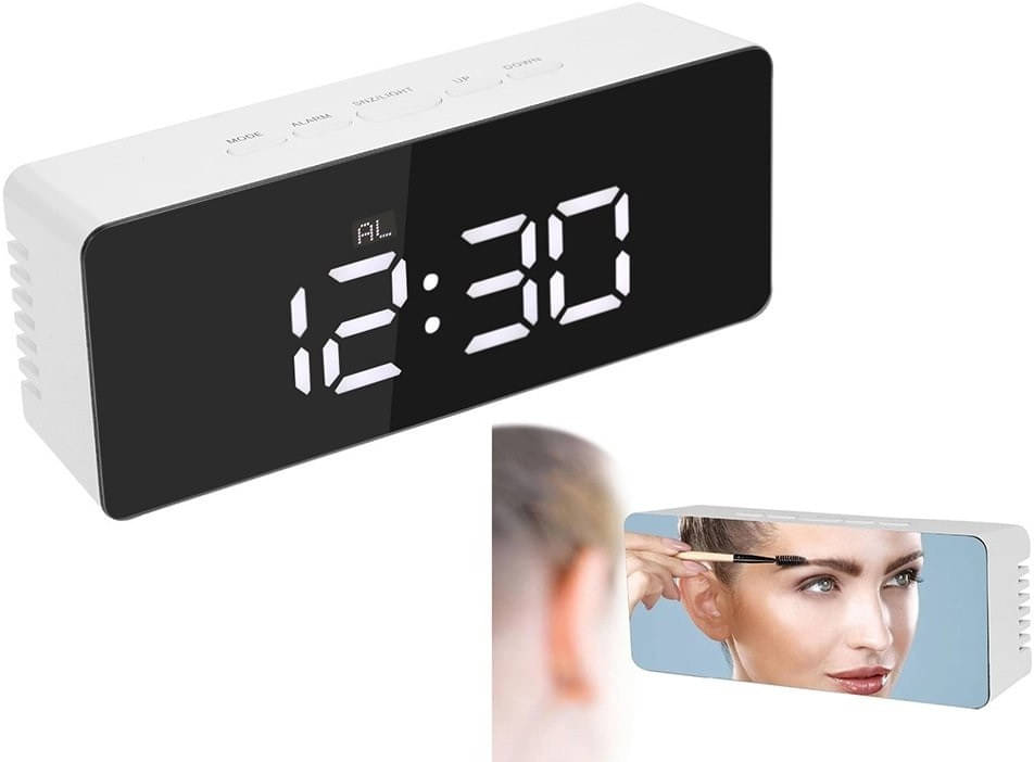 FITAZA Digital Plastic Rectangular Table Clock - Pack of 1 FITAZA Digital Plastic Rectangular Table Clock - Pack of 1