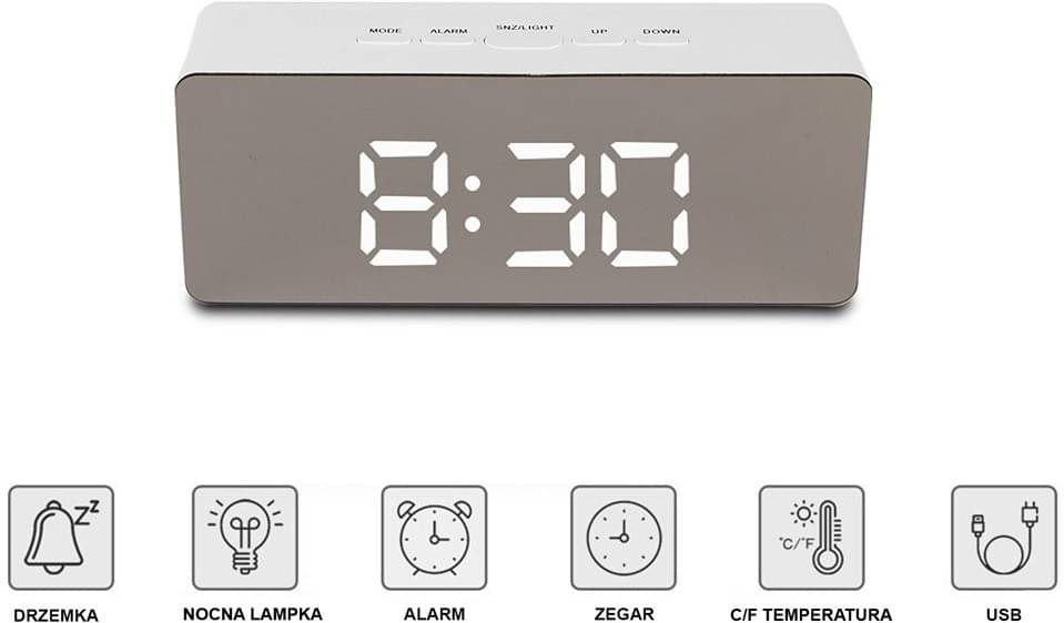 FITAZA Digital Plastic Rectangular Table Clock - Pack of 1 FITAZA Digital Plastic Rectangular Table Clock - Pack of 1