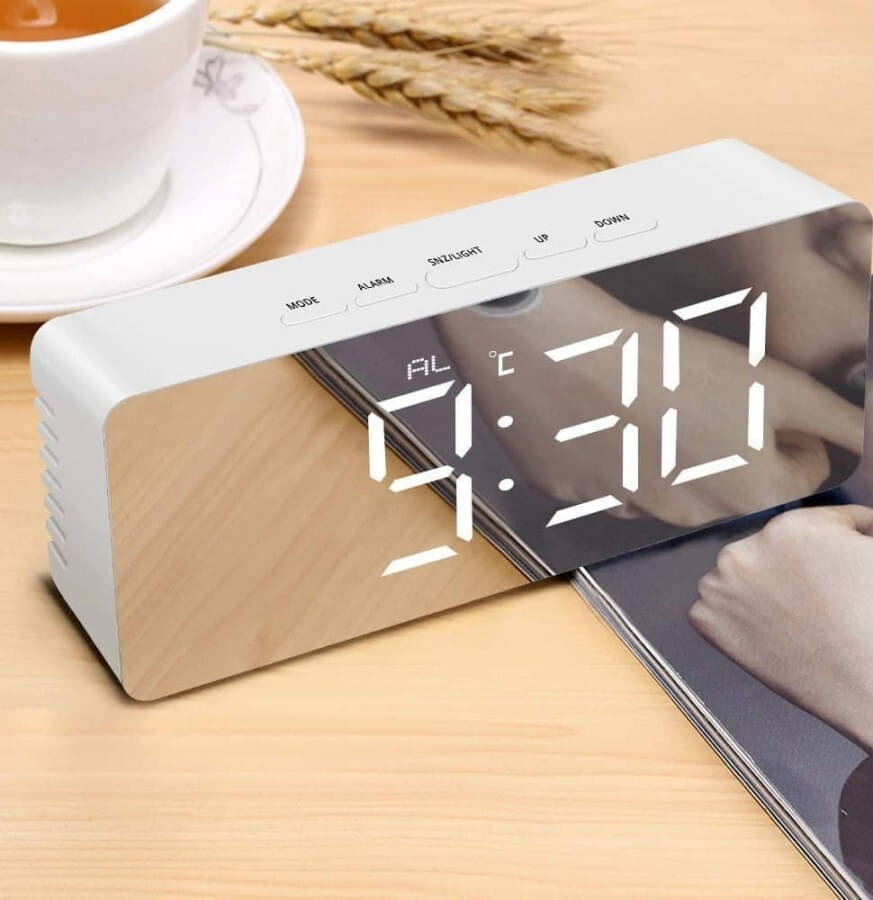     			FITAZA Digital Plastic Rectangular Table Clock - Pack of 1