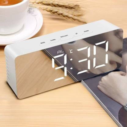 FIVANIO Digital Plastic Rectangular Table Clock - Pack of 1 FIVANIO Digital Plastic Rectangular Table Clock - Pack of 1