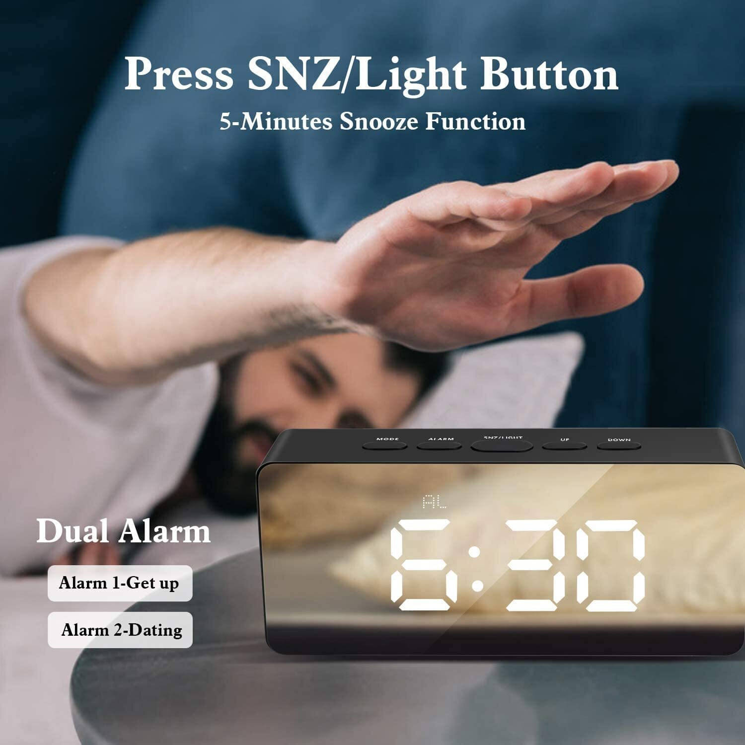 FIVANIO Digital Plastic Rectangular Table Clock - Pack of 1 FIVANIO Digital Plastic Rectangular Table Clock - Pack of 1