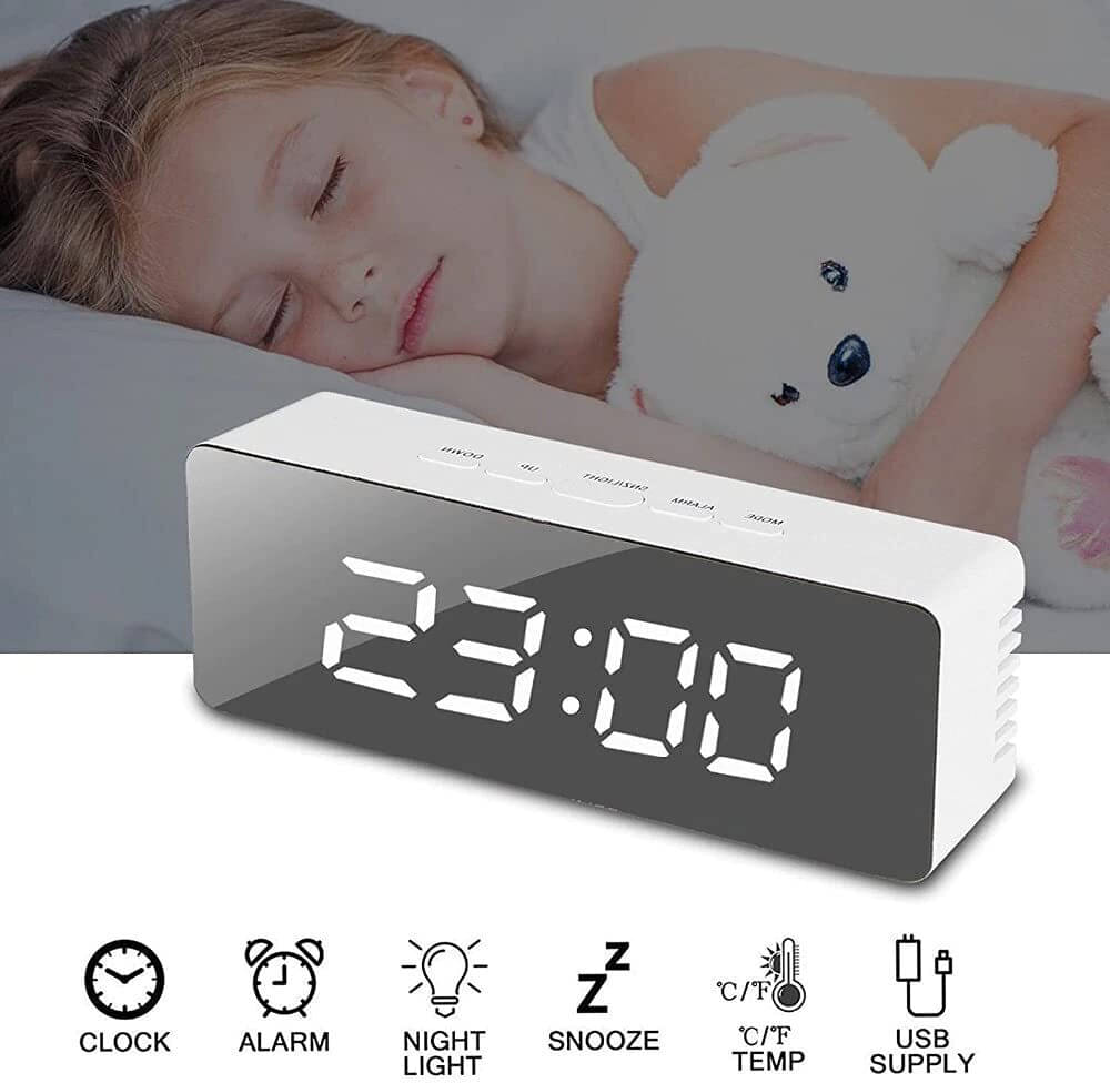 FIVANIO Digital Plastic Rectangular Table Clock - Pack of 1 FIVANIO Digital Plastic Rectangular Table Clock - Pack of 1
