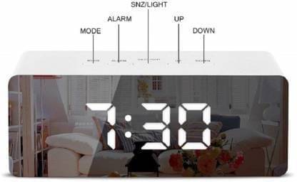 FIVANIO Digital Plastic Rectangular Table Clock - Pack of 1 FIVANIO Digital Plastic Rectangular Table Clock - Pack of 1