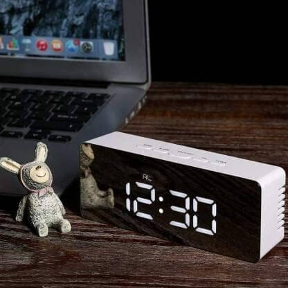 FIVANIO Digital Plastic Rectangular Table Clock - Pack of 1 FIVANIO Digital Plastic Rectangular Table Clock - Pack of 1