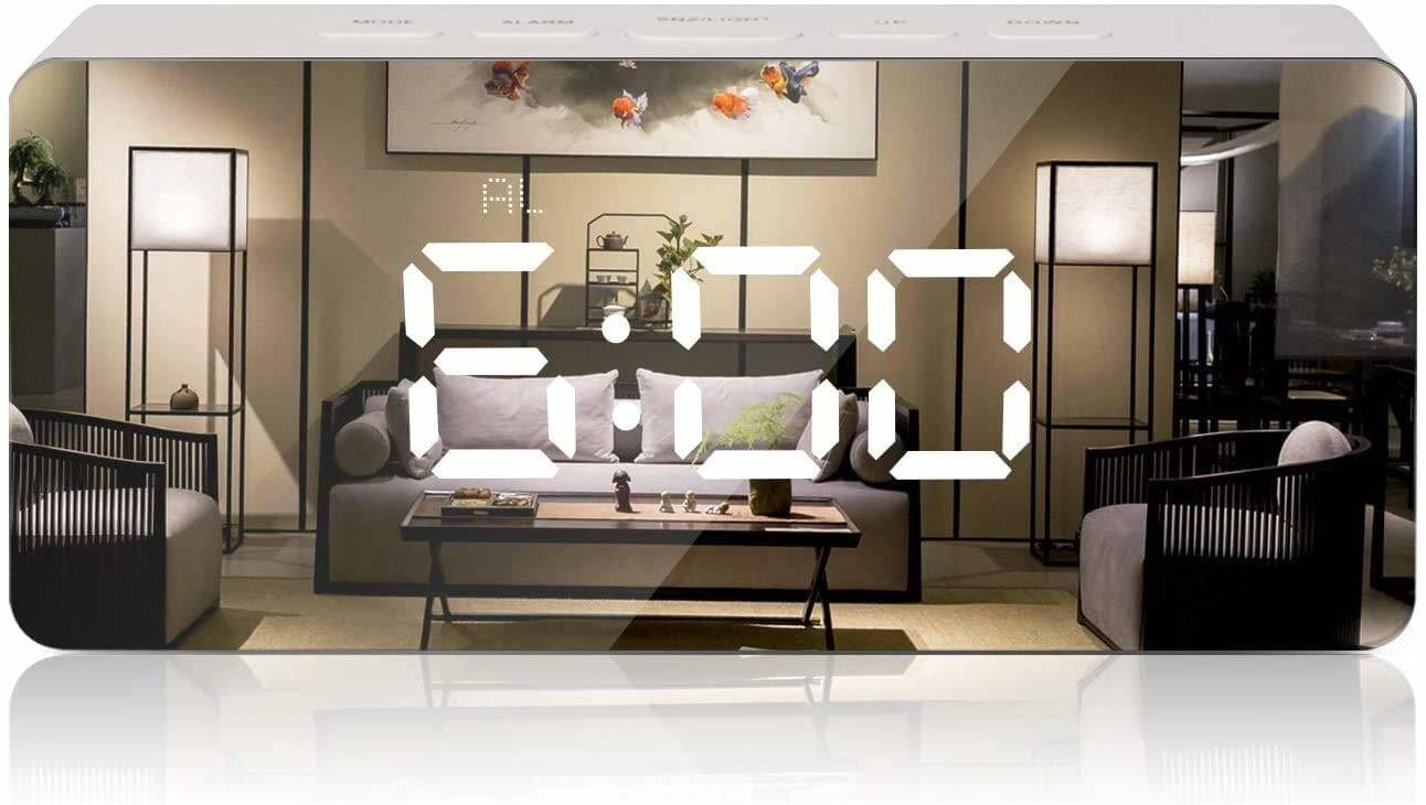     			FIVANIO Digital Plastic Rectangular Table Clock - Pack of 1