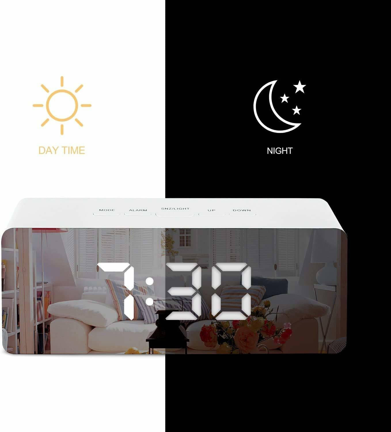 FIVANIO Digital Plastic Rectangular Table Clock - Pack of 1 FIVANIO Digital Plastic Rectangular Table Clock - Pack of 1