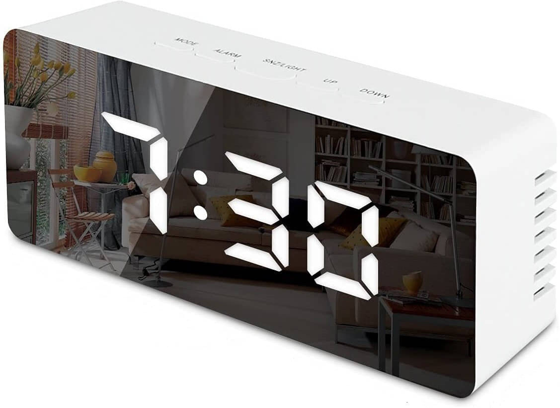     			FIVANIO Digital Plastic Rectangular Table Clock - Pack of 1