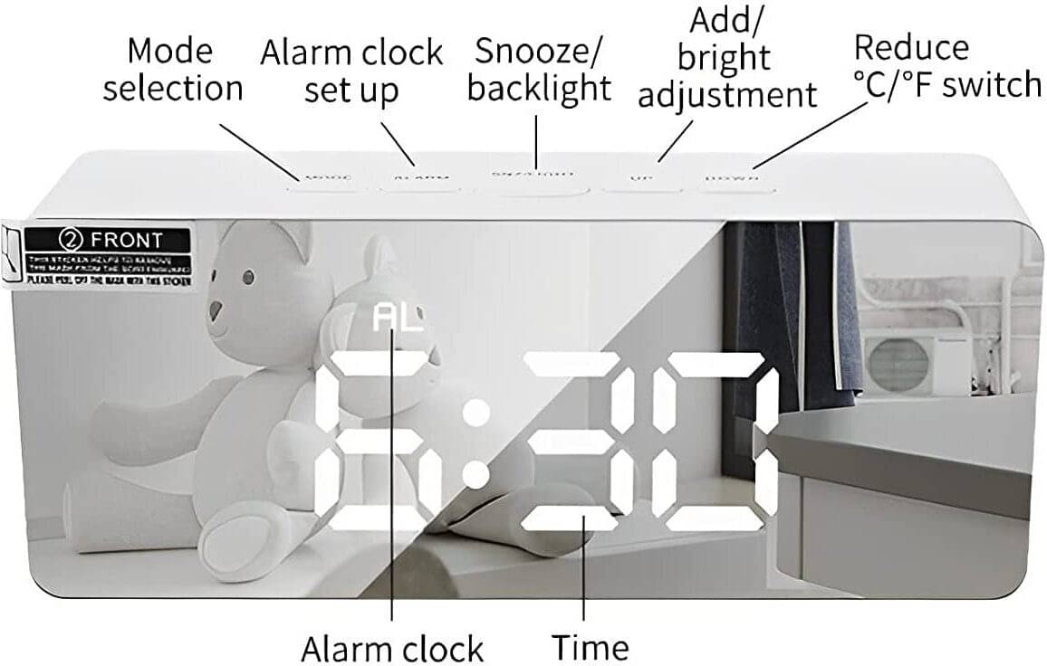 FIVANIO Digital Plastic Rectangular Table Clock - Pack of 1 FIVANIO Digital Plastic Rectangular Table Clock - Pack of 1