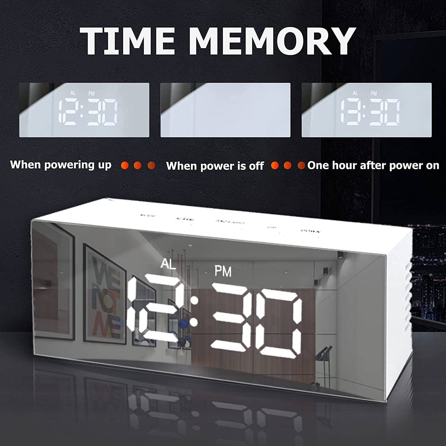FIVANIO Digital Plastic Rectangular Table Clock - Pack of 1 FIVANIO Digital Plastic Rectangular Table Clock - Pack of 1