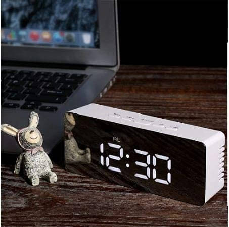     			FIVANIO Digital Plastic Rectangular Table Clock - Pack of 1