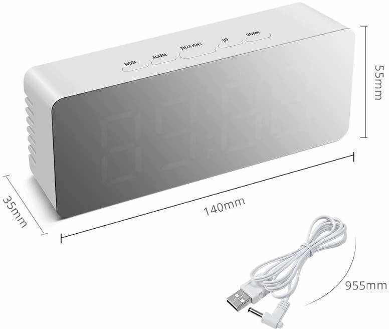     			FIVANIO Digital Plastic Rectangular Table Clock - Pack of 1