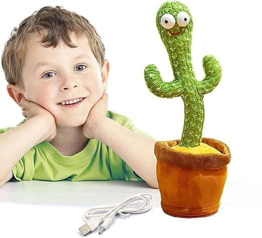     			FREEDY Dancing Cactus Toy, Talking Repeat Singing Sunny Cactus Toy 120 Songs for Baby + Record Your Sound, Sing+Repeat+Dancing+Recording+LED plant (multicolor)  (Multicolor)