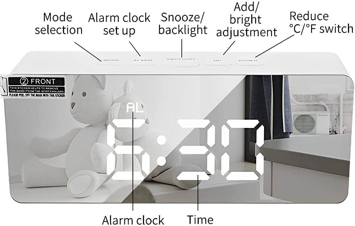     			FULKIZA Digital Plastic Rectangular Table Clock - Pack of 1