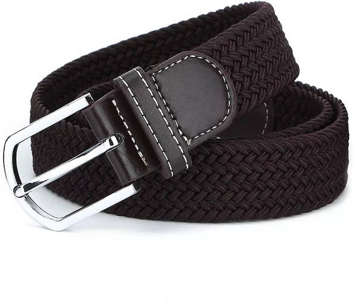 Front Look - Brown Nylon Men's Braided Belt ( Pack of 1 ) Front Look - Brown Nylon Men's Braided Belt ( Pack of 1 )