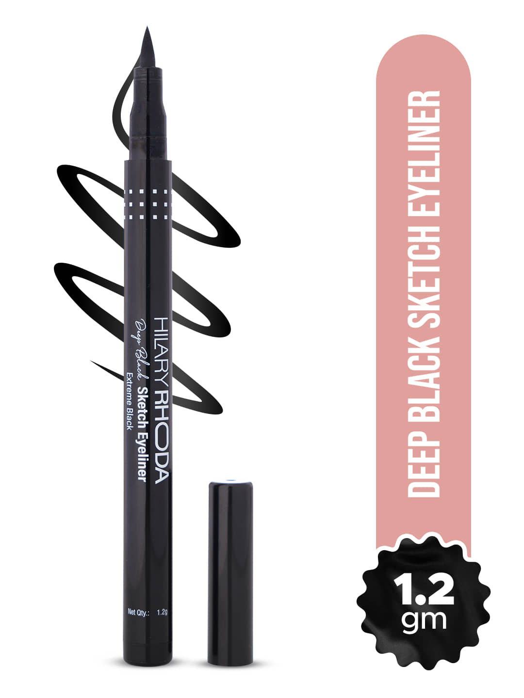 Hilary Rhoda Black Metalic Eye Liner Sketch Pen Liner ( Pack of 1 ) - Makeup - Eyes | Buy online on ZillyBuy